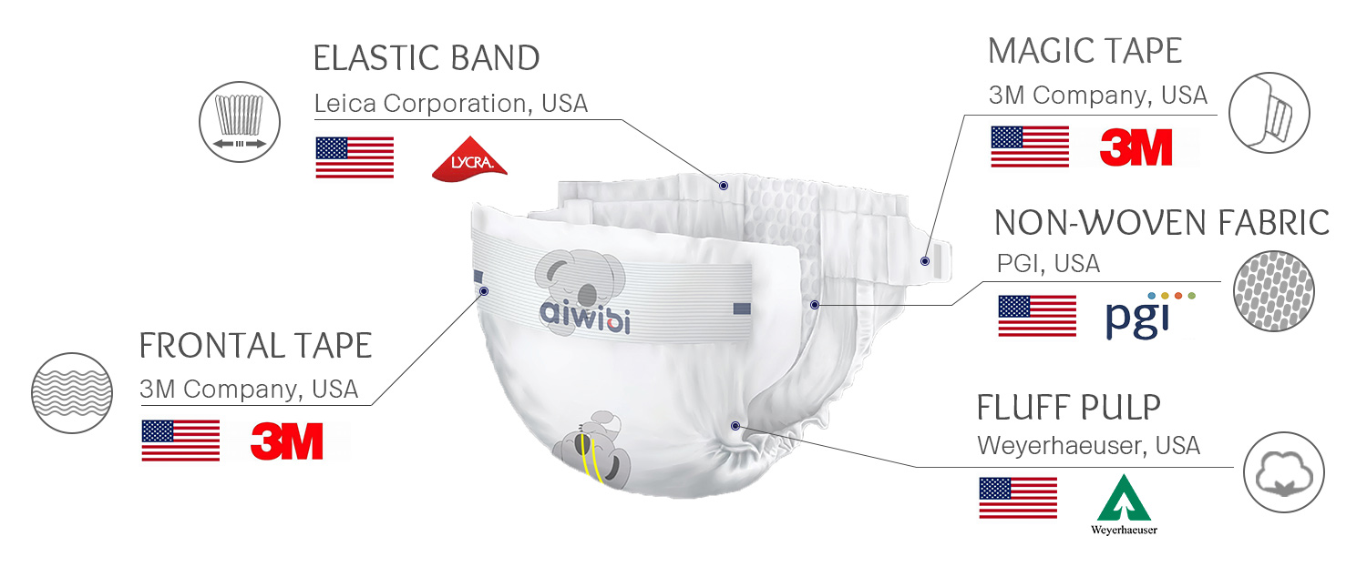 Top Materials Baby Diapers Top Materials Baby Diapers