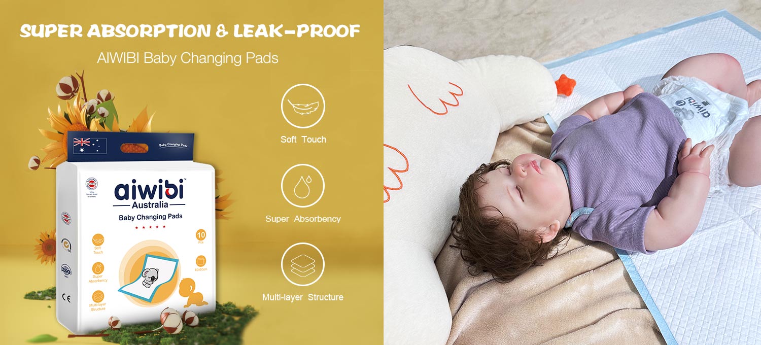 Disposable Changing Pads for Baby Diaper Soft Touch & Super Absorption Design