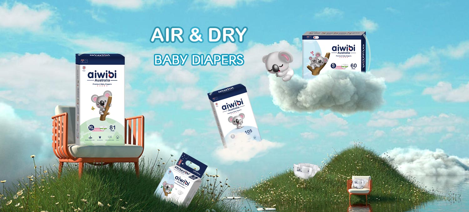 Disposable Breathable Baby Diapers With Elastic Waistband , ADL And 3D Leak Guard