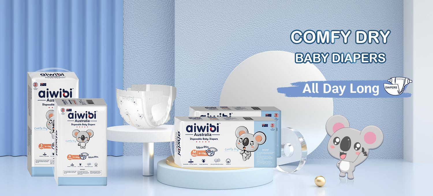 Disposable Comfy Dry T-shaped Baby Pants With Three-piece Layers