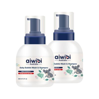Baby Bubble Wash and Shampoo with Natural Camellia Seed Oil and Amino Acid