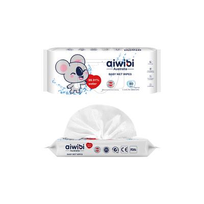 99.91% Pure Water Premium Baby Wet Wipes 3Packs*80Pcs
